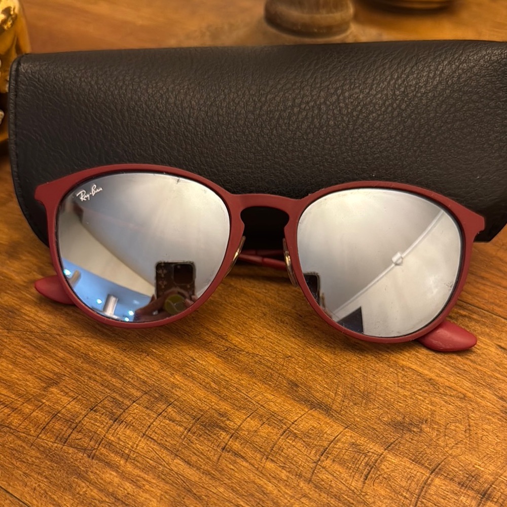 Ray-Ban Red Sunglasses with Black Case